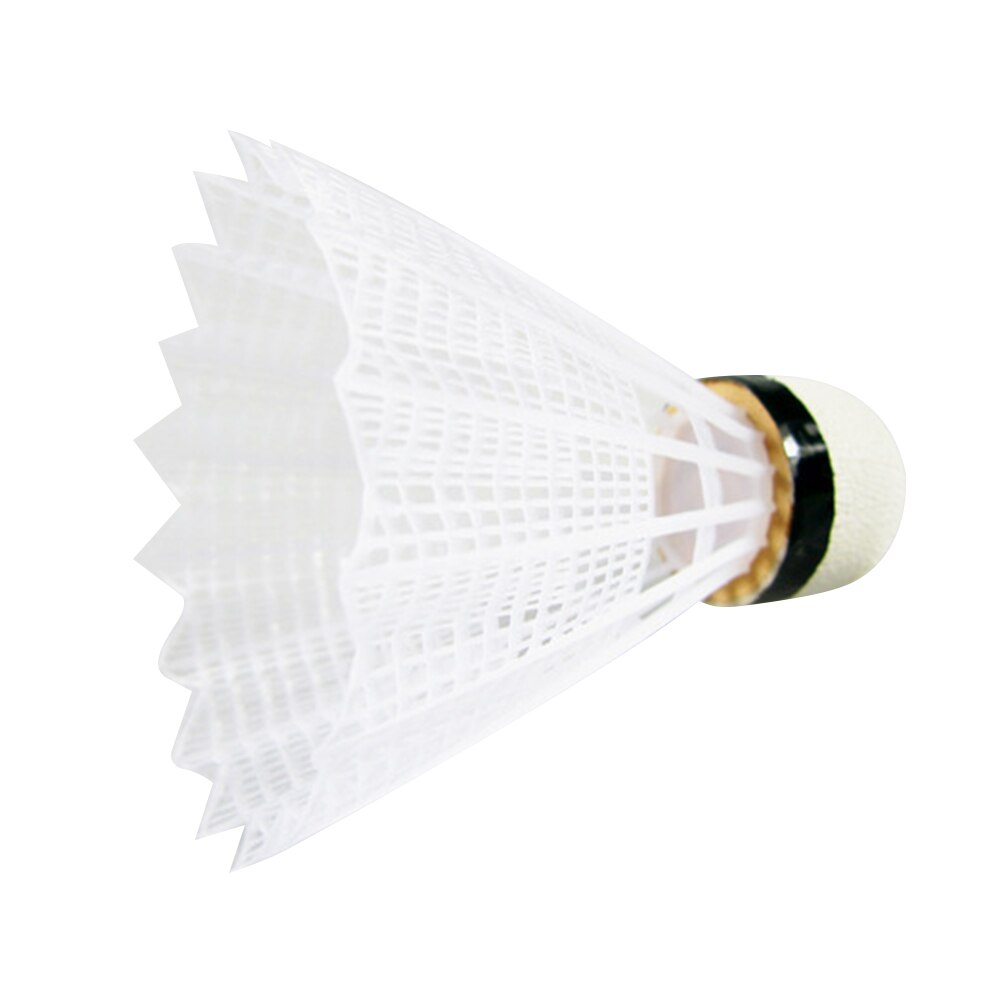 Exerciser Equipments Gym Training Nylon Badminton Shuttlecocks Plastic Badminton Birdies Sports Equipment White