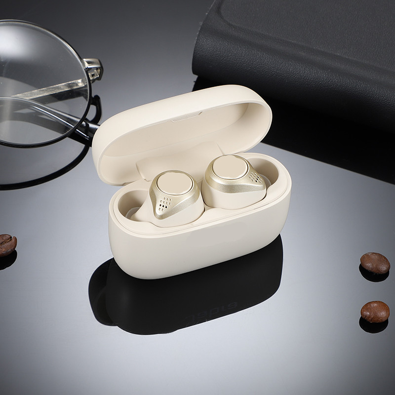 Neue 75t In-Ear echte kabellose Bluetooth-Kopfhörer Sport-Kopfhörer kabelloser TWS-Subwoofer: Gold