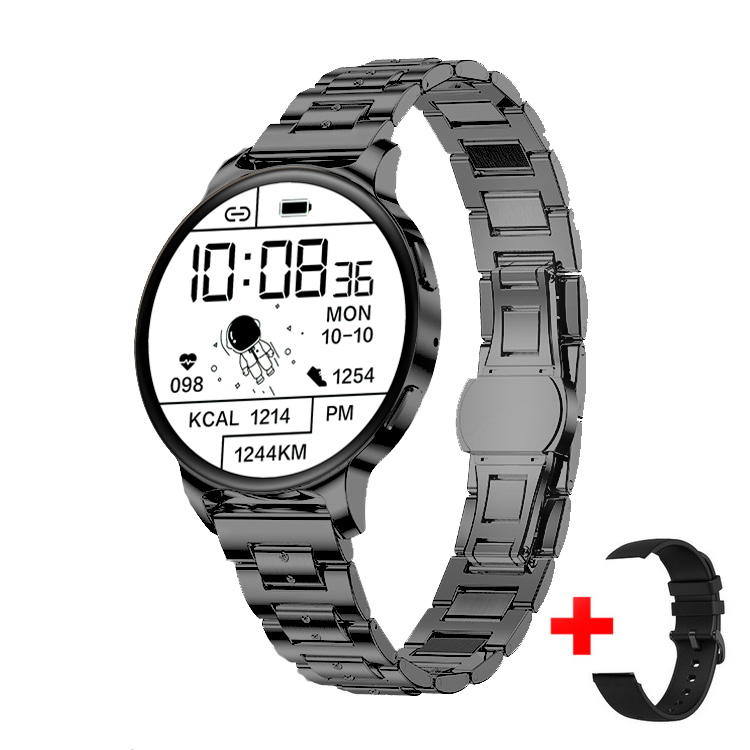 Vrouwen Smartwatch Full Touch Screen Ondersteuning Dial Call Hartslag Bloeddruk Smart Horloge Mannen Voor Samsung Android Horloge Vrouwen: Black gold steel