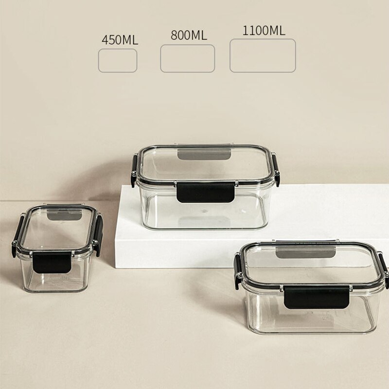 Transparent Containers with Lids Canister Kitchen Classification Container Fresh-keeping Box Sealed Fruit Vegetable Storage Box