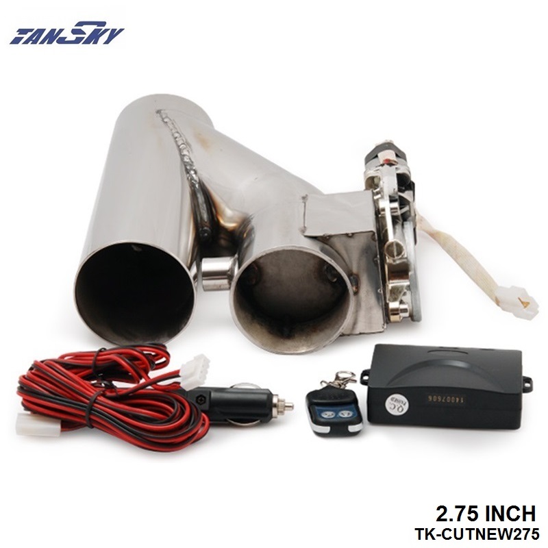Valve d'échappement électrique motorisée 2 "/2.25"/2.5 "/2.75" ou 3 ", en acier inoxydable, avec télécommande TK-CUTNEW