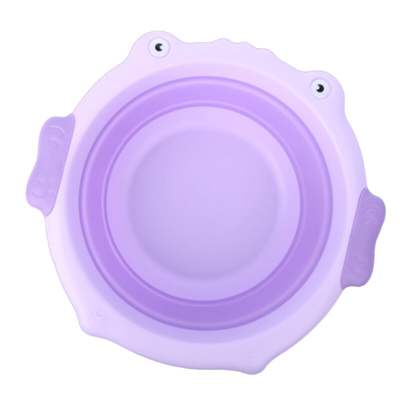 Portable Foldable Baby Bath Tub Children's Bathtub Wash Holder Foot Bath Basin Cute Infant Wash Basin Collapsible Tourism: purple