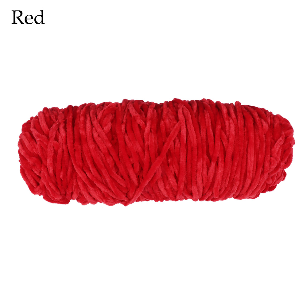 100g Hand geweven Garen Fluwelen Garen Getexturiseerde Polyester Gemengd Katoen Suggereren DIY trui sjaal lijn 4 MM- 5 MM Breien Garen Hand: Rood