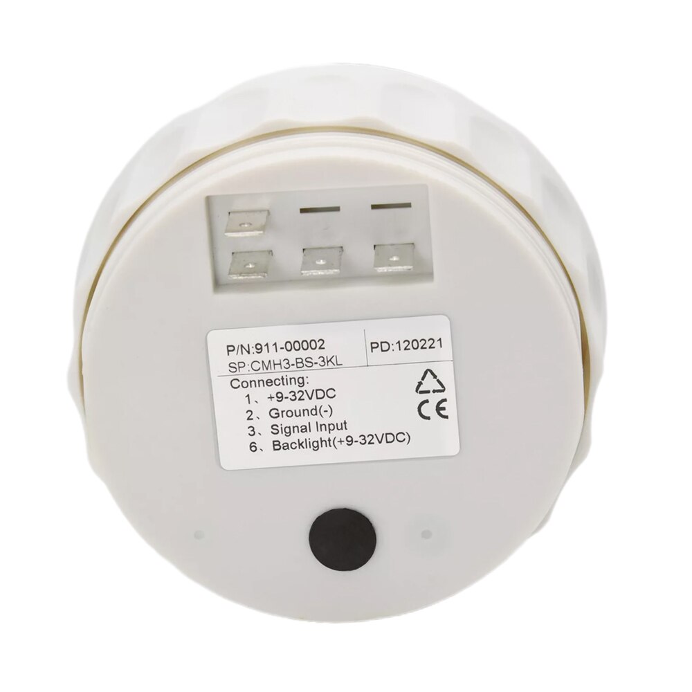 3000 RPM Tachometer Gauge Tach Sensor REV Counter with Hour Meter 85mm Gasoline Diesel 12V 24V Red LED Tacho Sensor M16 M18