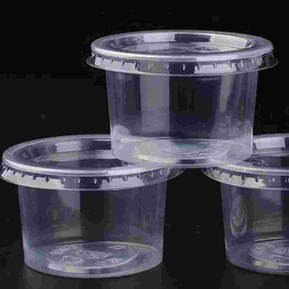 100 Sets Van Plastic Mousse Cups Met Deksels Mousse Containers Voor Cake Winkel