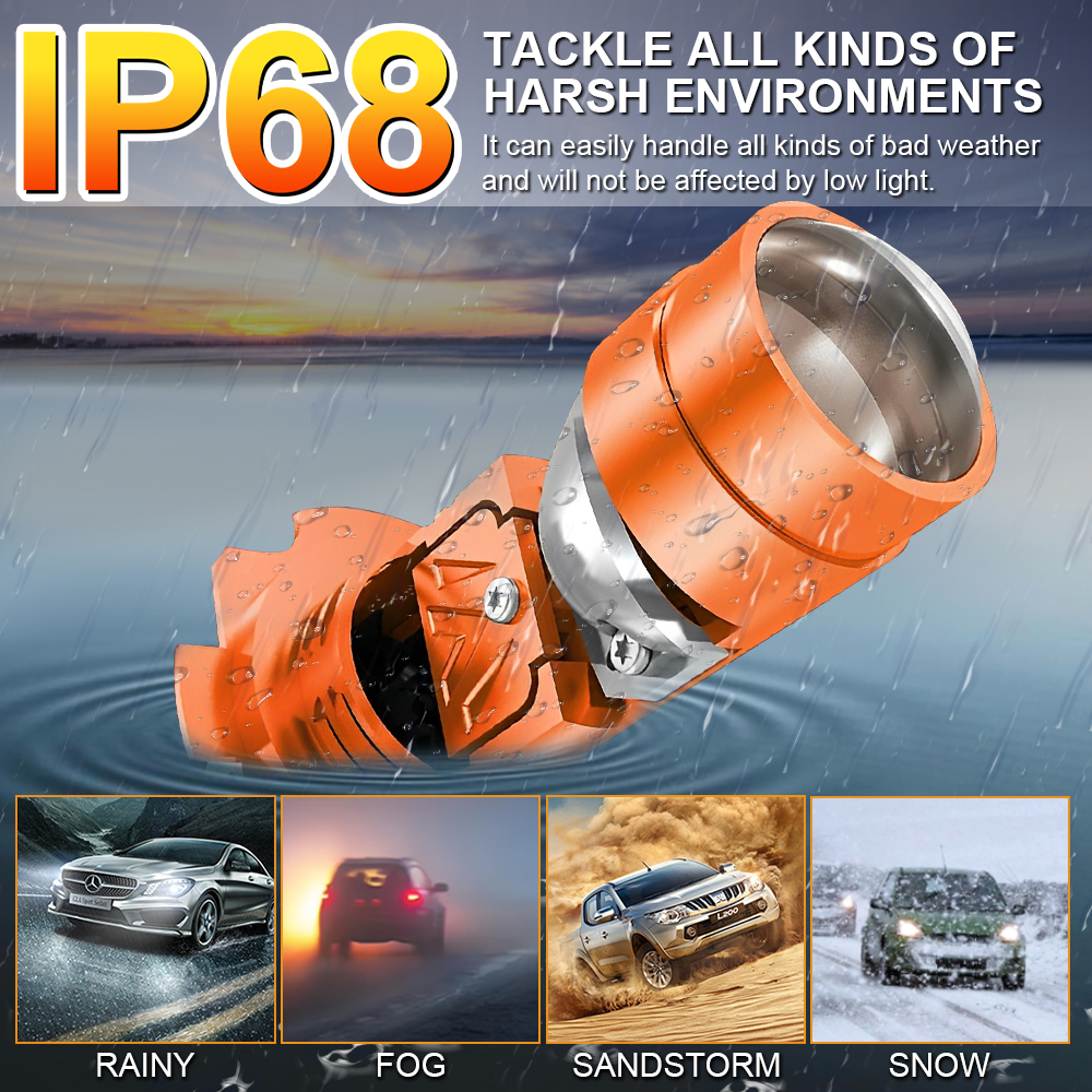 Mini H7 Bi LED Projektor Objektiv Scheinwerfer Auto Birne 3000K 4300K 6000K Canbus Hallo/Abblendlicht 600000LM Turbo Fan Motorrad Stecker & abspielen