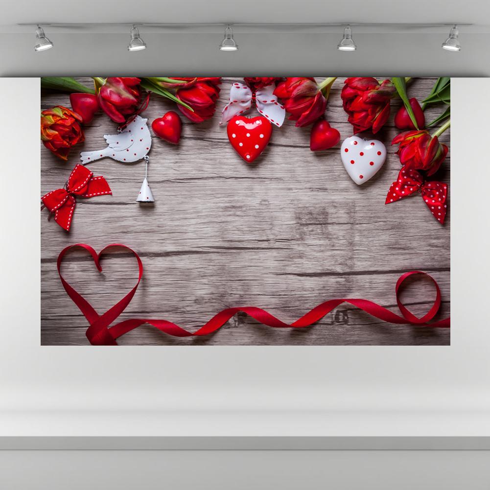 Rose Love Heart Photography Background Wedding Backdrop for Valentines Day