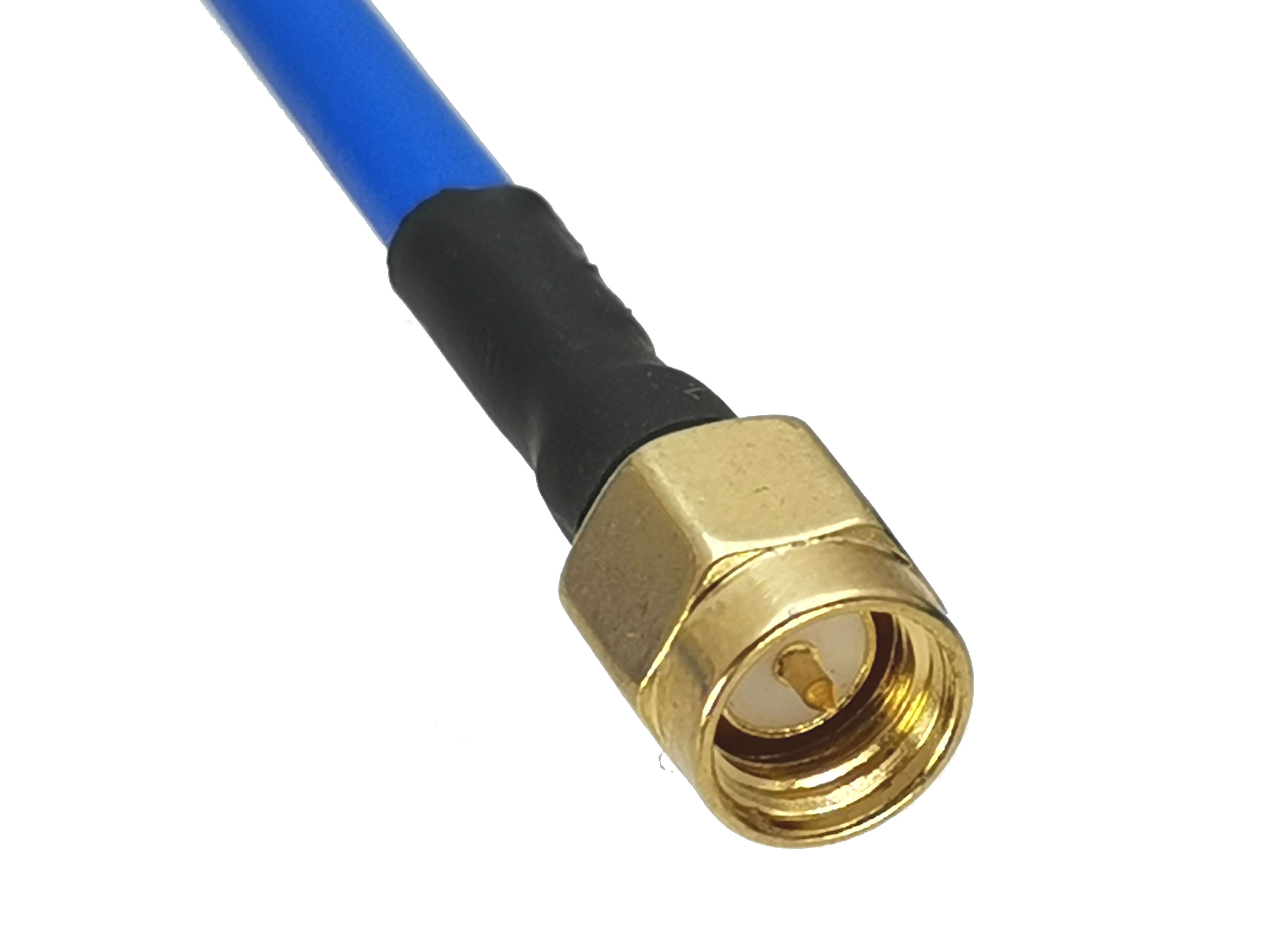 1pcs RG402 0.141&quot; SMA Male Plug to RP-SMA Male Jack RF Coaxial Connector Flexible Pigtail Jumper Blue Cable 4inch~5M