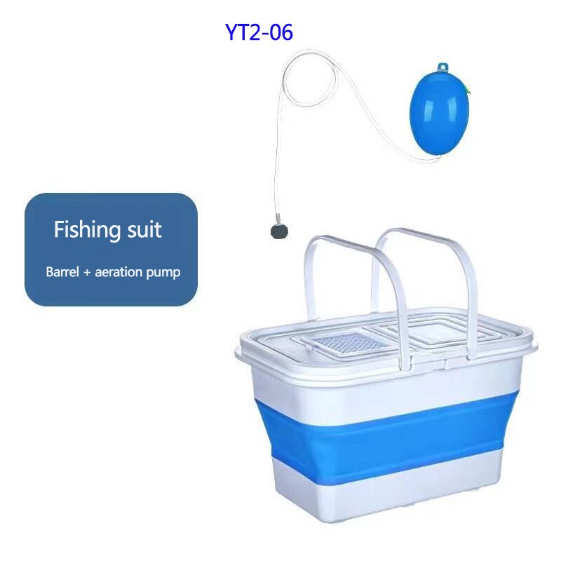 RQNQ 1Pcs 2021New 13L Multifunctional Silicone Folding Bucket, Silicone Fishing Bucket With Lid, Foldable Laundry Bucket: YT2-06
