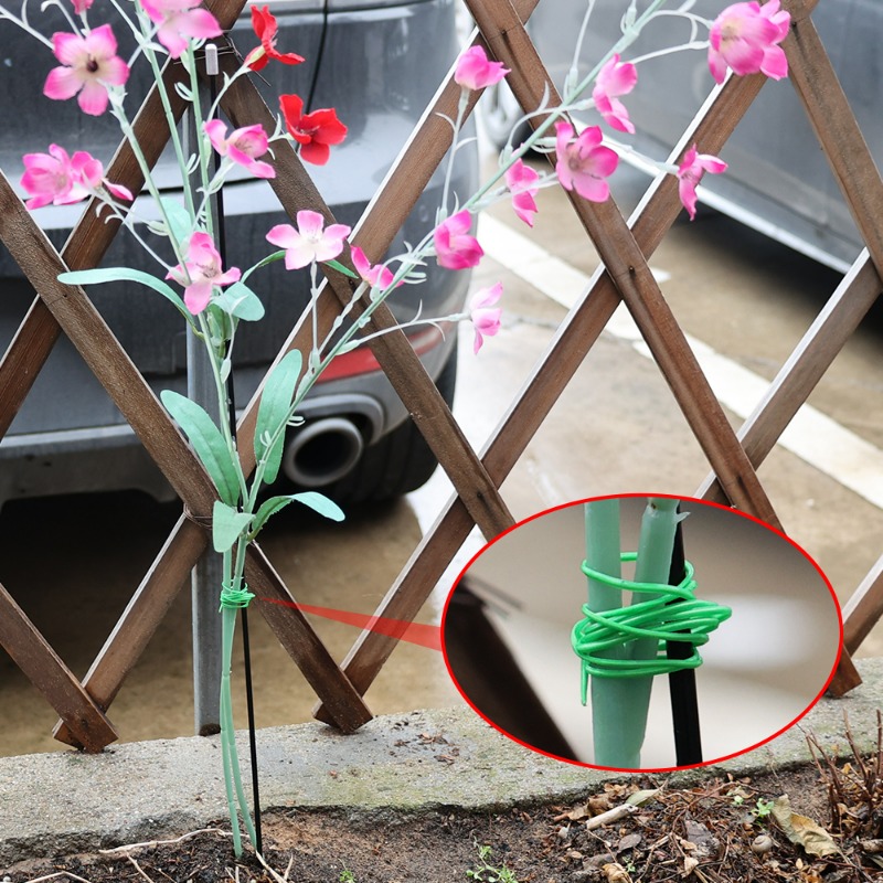 Fil de Cerclage de Jardin Flexible pour Plantes, 20/100m, Liaison, Faisceau de Fer, Fleur, Câble de Support d'Escalade, Ficelle, Canne en Bambou, Outil Rond