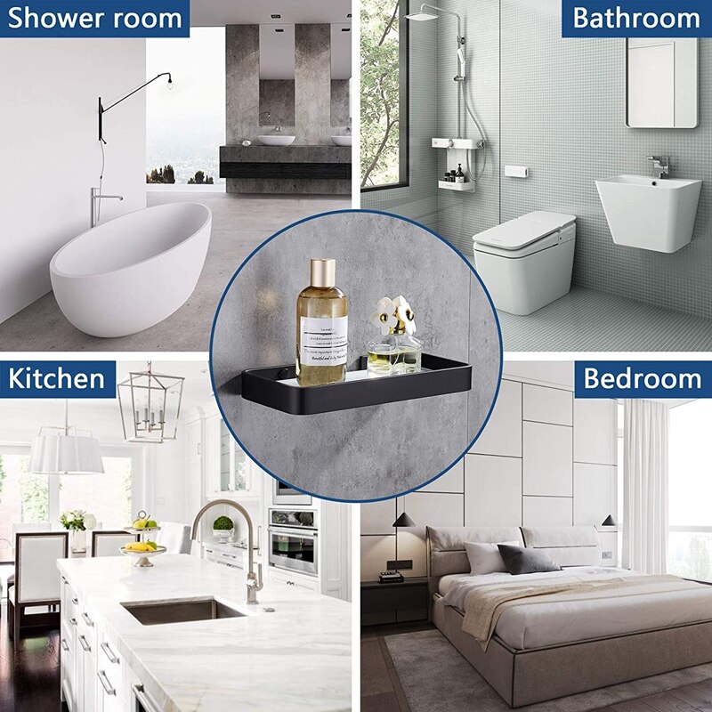 Glas Regal Badezimmer Regal Dusche Regal Glas Regale 25 cm Bad Regal Wand Regal Bad Zubehör