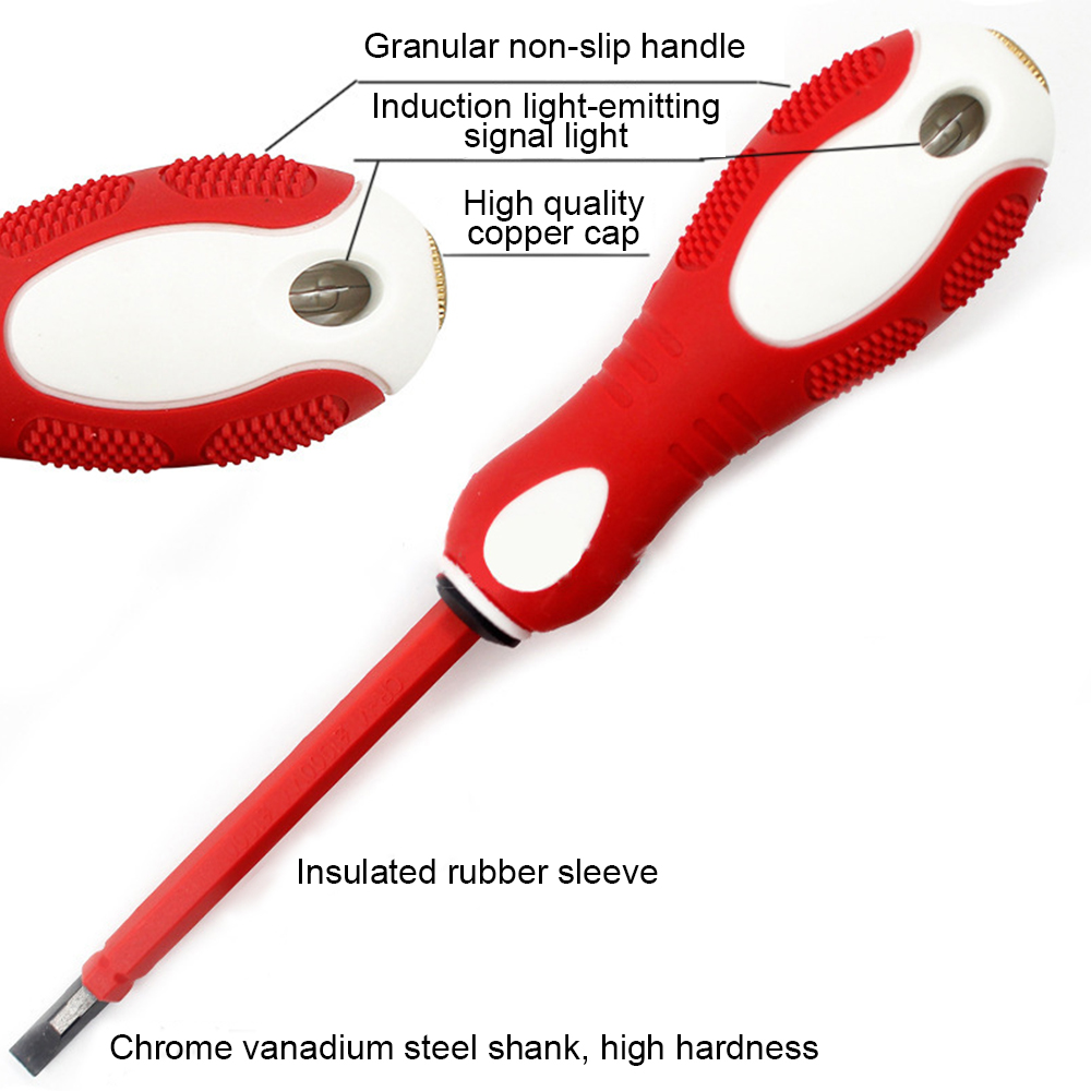 50V-500V Dual Head Screwdriver Electrical Tester Pen 2 in 1 Voltage Detector Tool ABS Screwdriver Test Pencil Tools