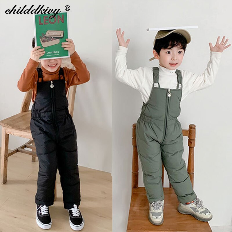Combinaison en coton pour enfants, salopette en duvet épais, pantalon , vêtements pour bébés filles de 1 à 5 ans, collection hiver