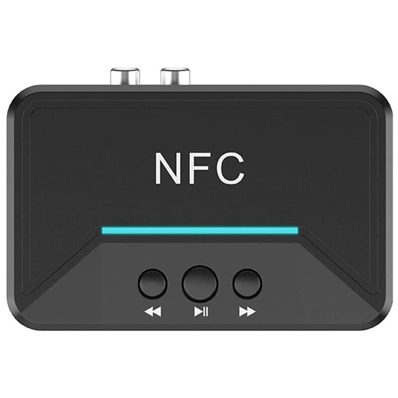 Bluetooth 5.0 modtager adapter nfc 3.5mm o aux trådløs udgang til forstærker højttaler: Default Title