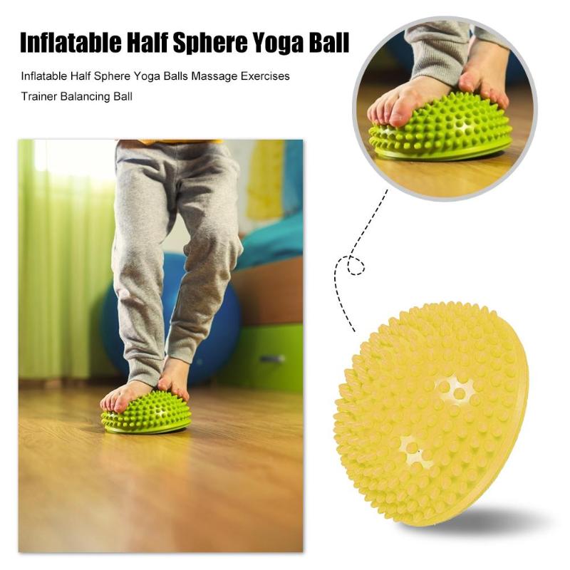 Duurzaam Yoga Ballen Draagbare Delicate Opblaasbare Half Yoga Bal Oefening Fitness Apparatuur Balans Training Gym Bal