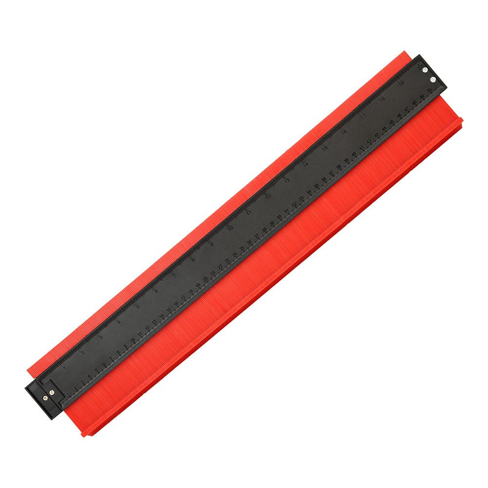 20 Inch Profilometer Tile Edge Forming Measuring Rule Wood Marker Profiler Universal Tool Accessories Aluminum Alloy Frame: Red