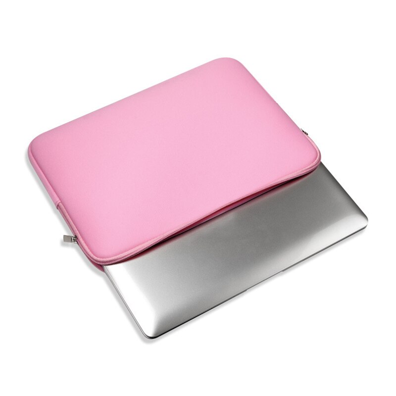 1pc Newest Portable Zipper Soft Sleeve Laptop Bag Laptop Case For MacBook Pro 13inch Protector Case PU Leather Protector Handbag