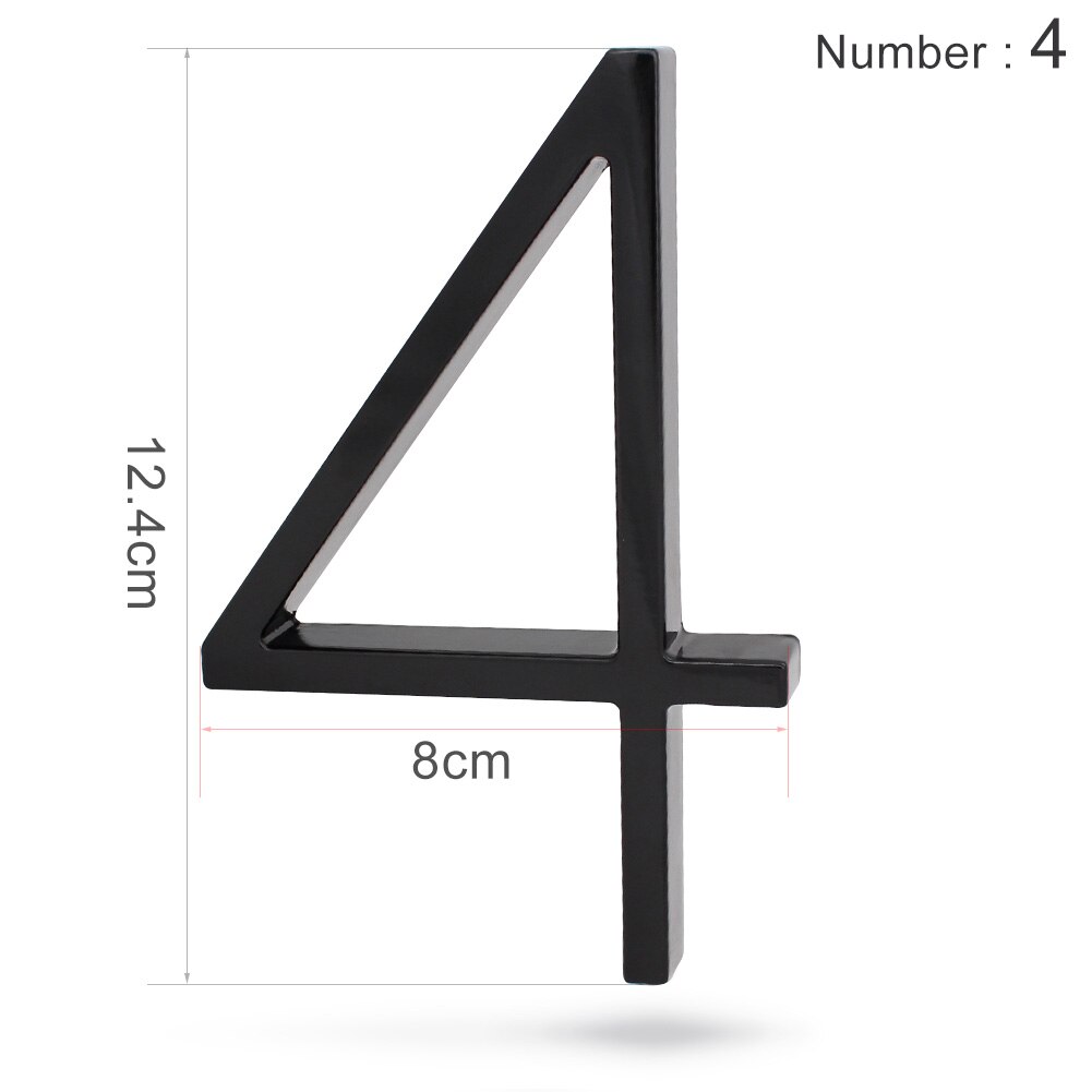 Big Size Sign Numbers House Letter Alphabet for Home Door Outdoor Hotel Toilet Address Plate Digits 12.5cm: MULTI
