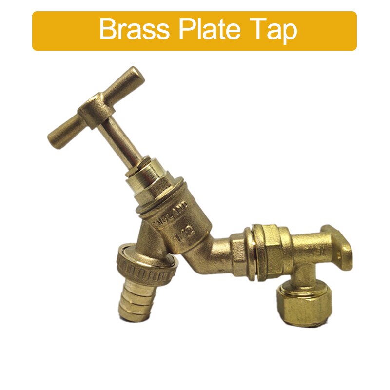 1/2" Outside Tap Kit Brass Wall Plate Elbow for Garden Hose Fitting