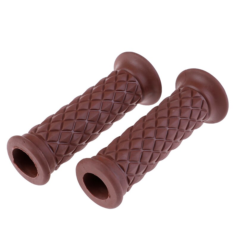 1 Pair Available Retro Cafe Racer Parts Rubber Motorbike Grip for Moto Handlebar: Brown