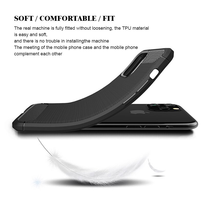 Suitable for iphoneSE protective cover mobile phone shell apple xs max carbon fiber 11pro mobile phone anti-fall cover