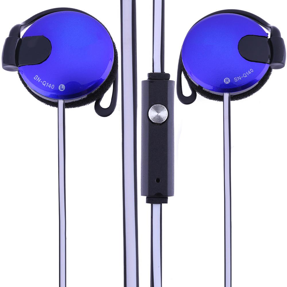 Mobiele bedrade hoofdtelefoon, 3.5mm sportoordopjes met bas, stereo headset met microfoon, muziekoordopjes voor huawei: Blauw