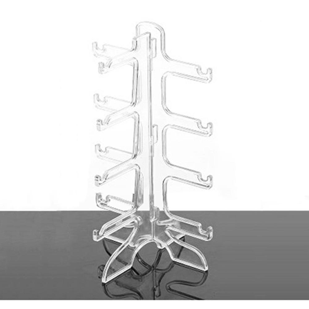 4 Layer Plastic Frame Display Stands 3 Colors Sun Glasses Eyeglasses Plastic Eyewear Counter Showing Stand Holder Rack: Clear 4 Layers