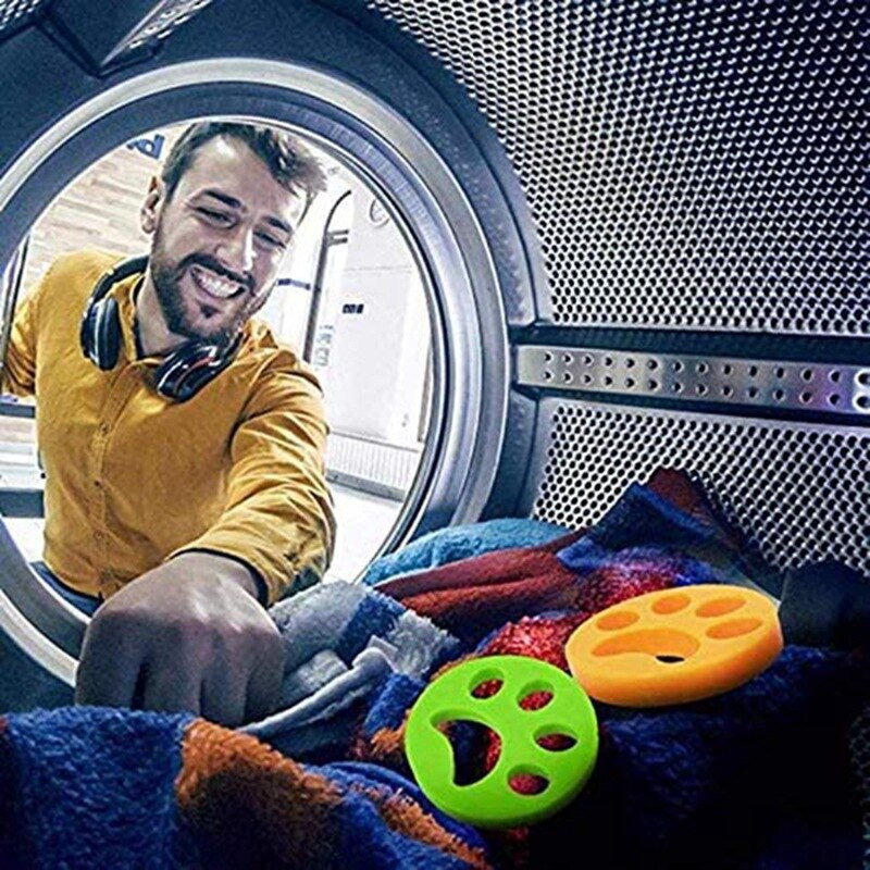 1/2pcs Pet Hair Remover Washing Machine Hair Remover Reusable Cat Dog Fur Lint Hair Remover Clothes Dryer Cleaning Laundry Tools