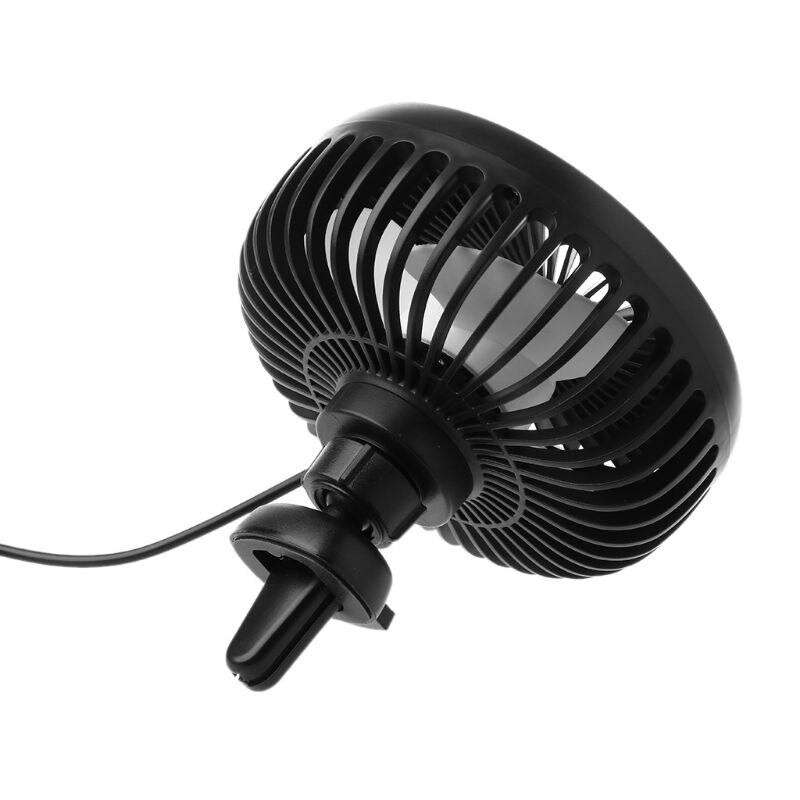 Universale 360 Gradi di Rotazione Regolabile Car Air Vent Ventilatore USB 3 Velocità di Aria Elettrica Ventilatore Ventola di Raffreddamento con ON OFF interruttore