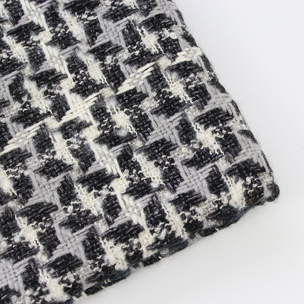 Rainbow Winter Plaid Scarf Women Thick Warm Shawls Wraps Lady Scarves Tassels Pashmina Blanket Houndstooth Foulard Red: Gray