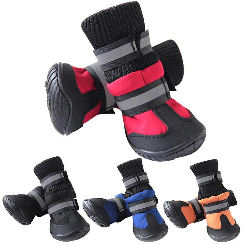 4 stuks/partij Hond Schoenen Voor Grote Honden Huisdier Outdoor Regen Laarzen Antislip Puppy Running Sneaker Ondoordringbare Laarzen Huisdier Accessoires