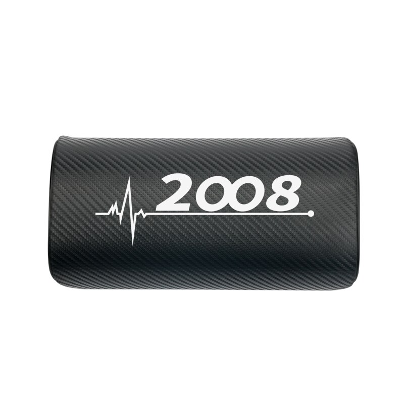 Coche cuello almohada ambos lado de la pu de cuero reposacabezas para Peugeot 206, 207, 208, 306, 307, 308, 407, 408 508 3008 accesorios de coche: Amarillo