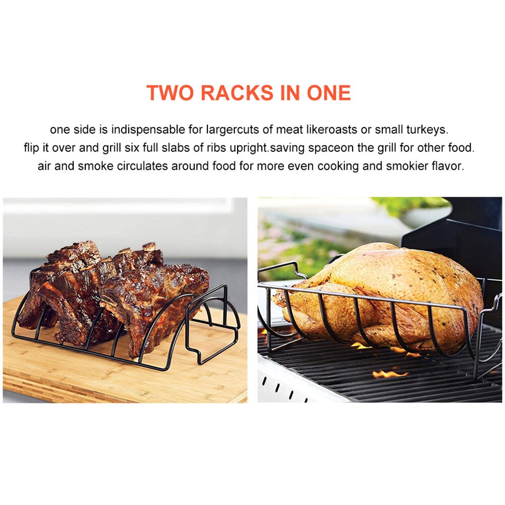 Bærbar non-stick udendørs camping bbq grill grill ribbe kurv stativ bbq tilbehør