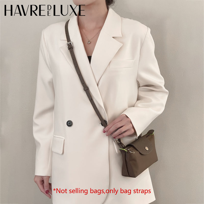 Leather Replacement Crossbody Bag Strap Fit for Longchamp mini shoulder strap without punching modification