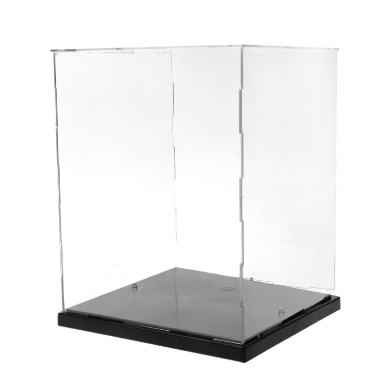 Clear Acrylic Display Box Dustproof Protection Model Show Case With LED Lights