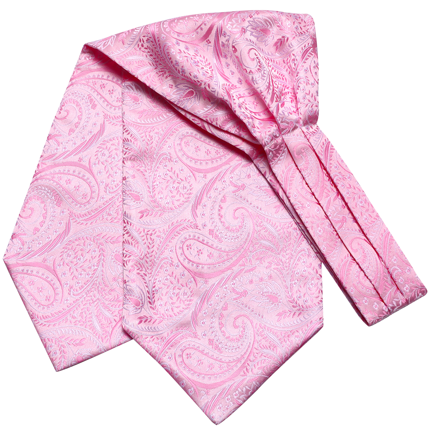 Hi-Tie Silk Mens Ascot Pocket Square Cufflinks Set Jacquard Paisley Floral Vintage Cravat Tie for Male Red Blue Green Gold Pink