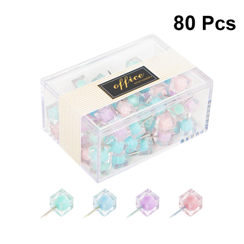 Lot De 300 Punaises Colorées - Tête Plastique 10 Mm, Pointe Acier, Boîte Rangement - 5