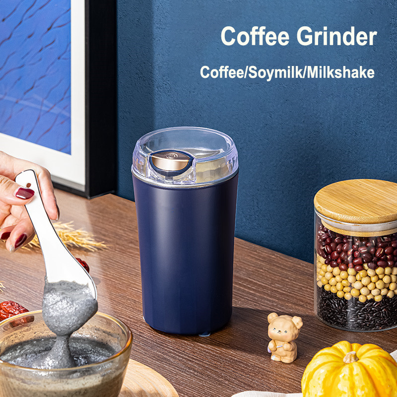 Portable Coffee Grinder Household Small Grain Grinder 8 Knife Stainless Steel Nut Bean Grain Grinding Mixer