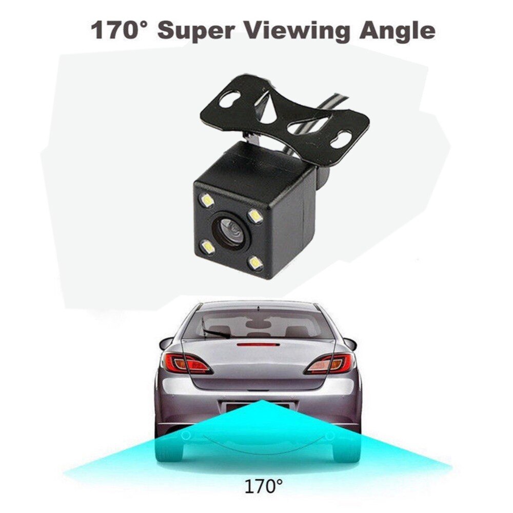 Auto achteruitrijcamera, duurzame universele achteruitrijcamera, 4 led nachtzicht, waterdicht, 170 graden hd-kleurenbeeld  #275887