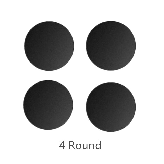 Xiaomi – Plaque de métal en aimant, support de téléphone pour voiture, kit de montage magnétique pour mobile, remplacement universel avec adhésif,: 4Round