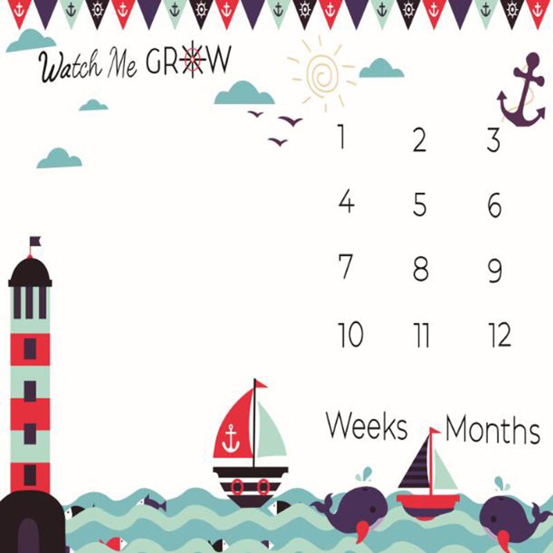 Infant Photography Props Nordic Baby Days Months Years Photo Background Cloth Blanket Child Room Decoration 100*100CM: EF-79