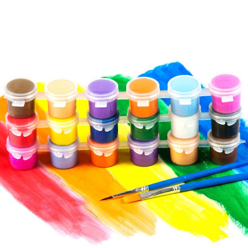 Acrylic Paint Set For Paint By Numbers Clothing Textile Fabric Hand Painted Wall Plaster Painting Drawing For Kids
