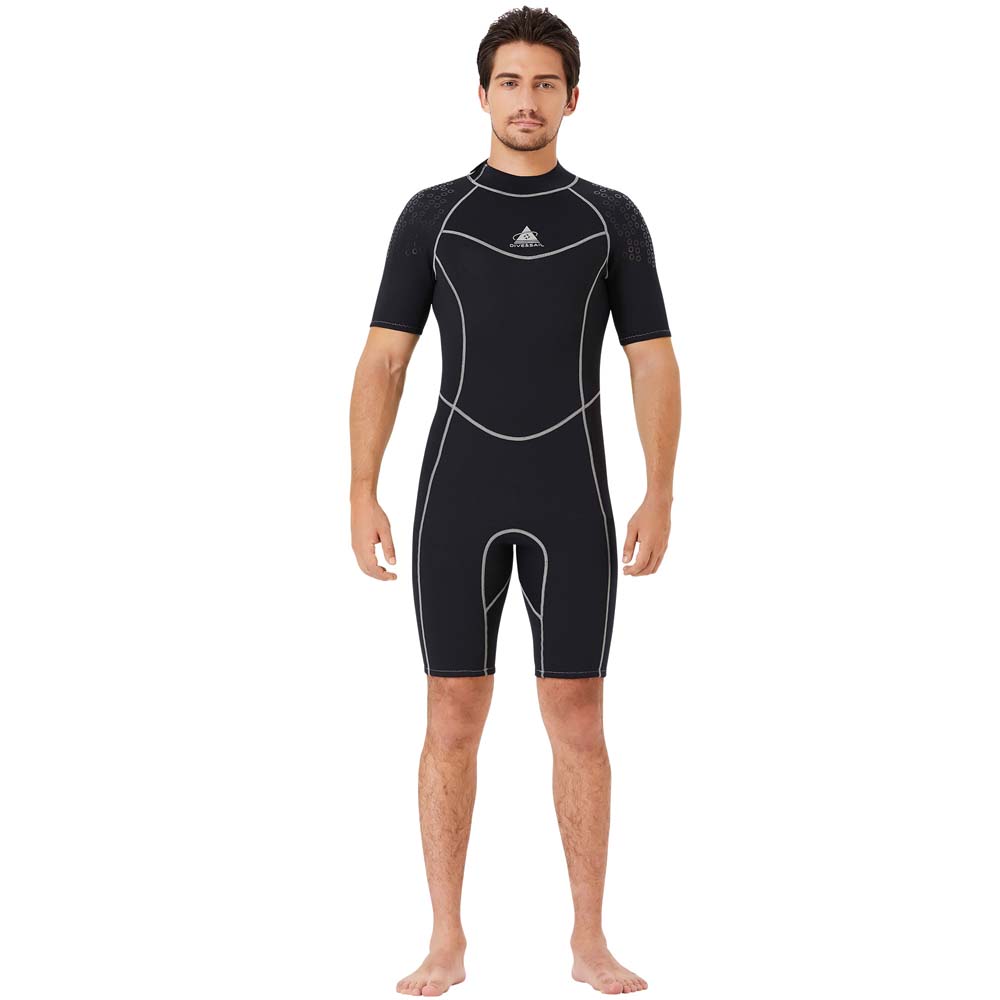 Dikke 3Mm Neopreen Wetsuit Mannen Vrouwen Warm Houden Zwemmen Duiken Pak Korte Mouw Triathlon Wetsuit Surf Snorkelen: Men / Xl