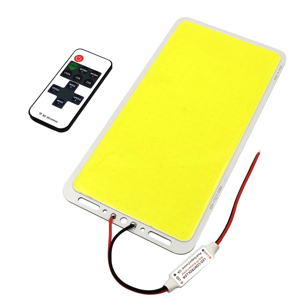 Amélioré Télécommande LED Panneau Lumineux avec Variateur 200W Dimmable 12V LED Lampe COB Matrice Plaque L'éclairage Extérieur D'intérieur