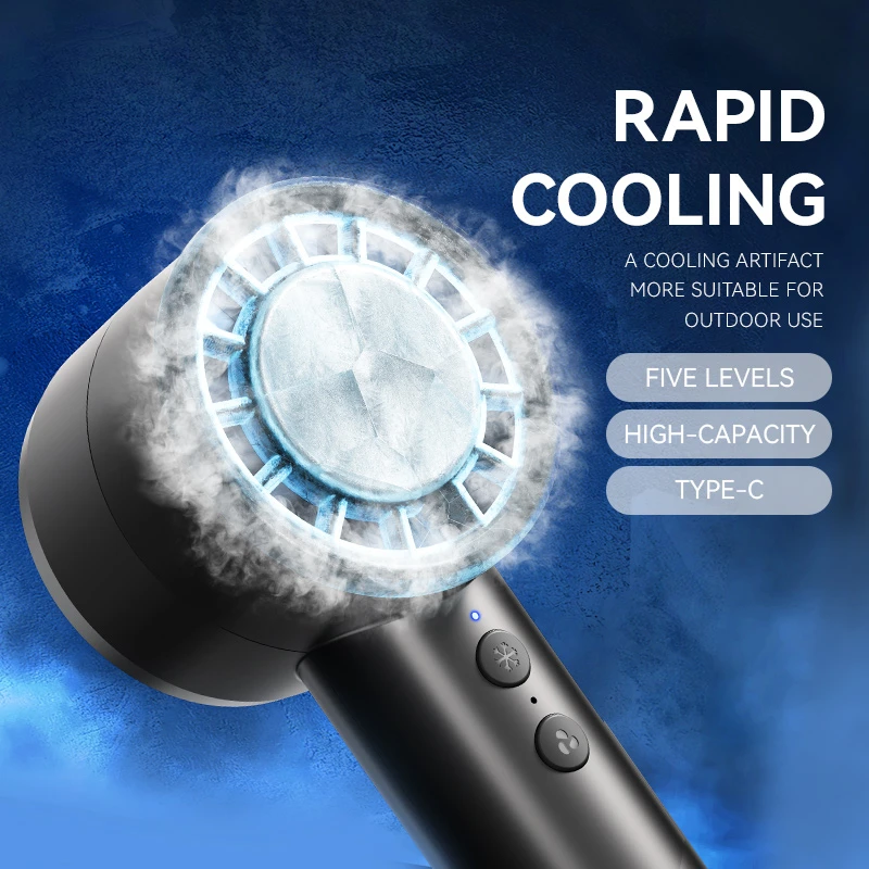 Xiaomi – petit ventilateur portatif de réfrigération, climatiseur Portable silencieux, affichage Led à grande vitesse, ventilateur de chargement Usb à haute puissance éolienne