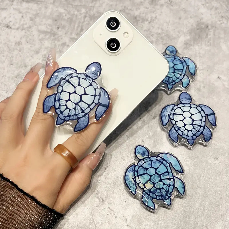 Ins Zeeschildpad Paar Telefoon Griptok Grip Tok Houder Ring Cadeau Voor Iphone Accessoires Koreaanse Mooie Opvouwbare Telefoon Stand Houder