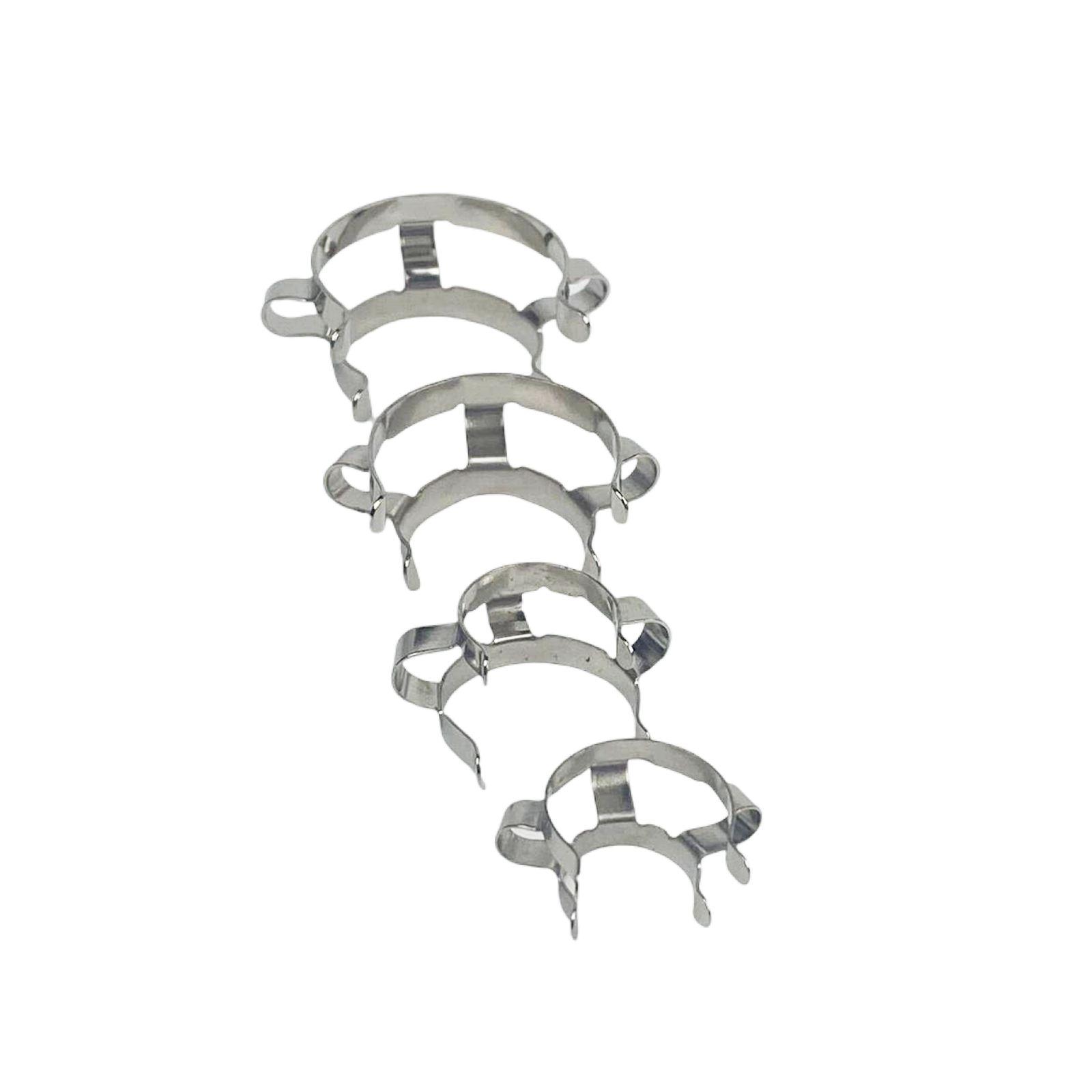 Abrazadera en forma de cono para adaptador de vidrio, juntas de acero inoxidable 304, 14 #19 #24 #29 #34 #45 #