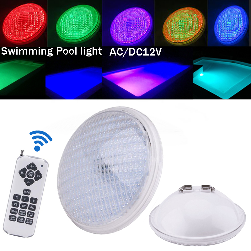 LED Underwater Swimming Pool Night Lights Pond Outdoor Lighting Lamps 12V PAR56 RGB Spotlight Warm Cool White Blue Waterproof