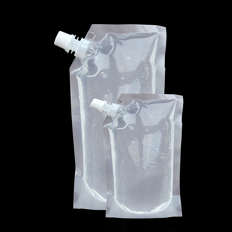 Plastik tud pose saft stand-up vin mælk kaffe flydende drik kolbe madvarer opbevaringsposer med tragt