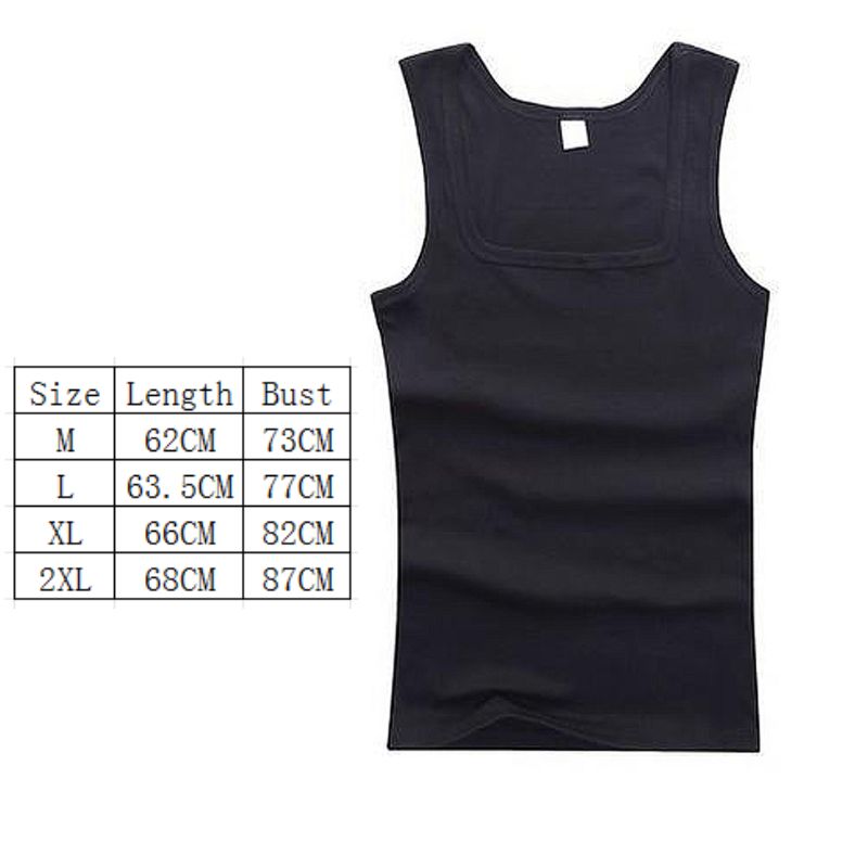 100% Cotton Mens Oversized T-shirt Sleeveless Tank Top Solid Color Fitness Men Muscle Vests Bodybuilding T Shirt For Men Tees: M / black